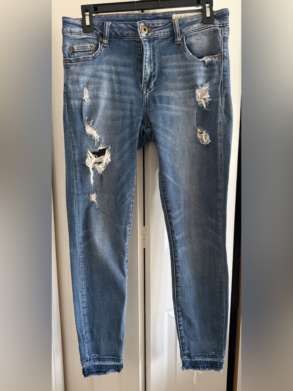 pistola Light Blue Distressed Skinny Jeans
